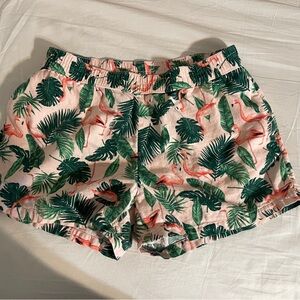 Girls Pre-Owned Old Navy Linen Blend Flamingo Shorts